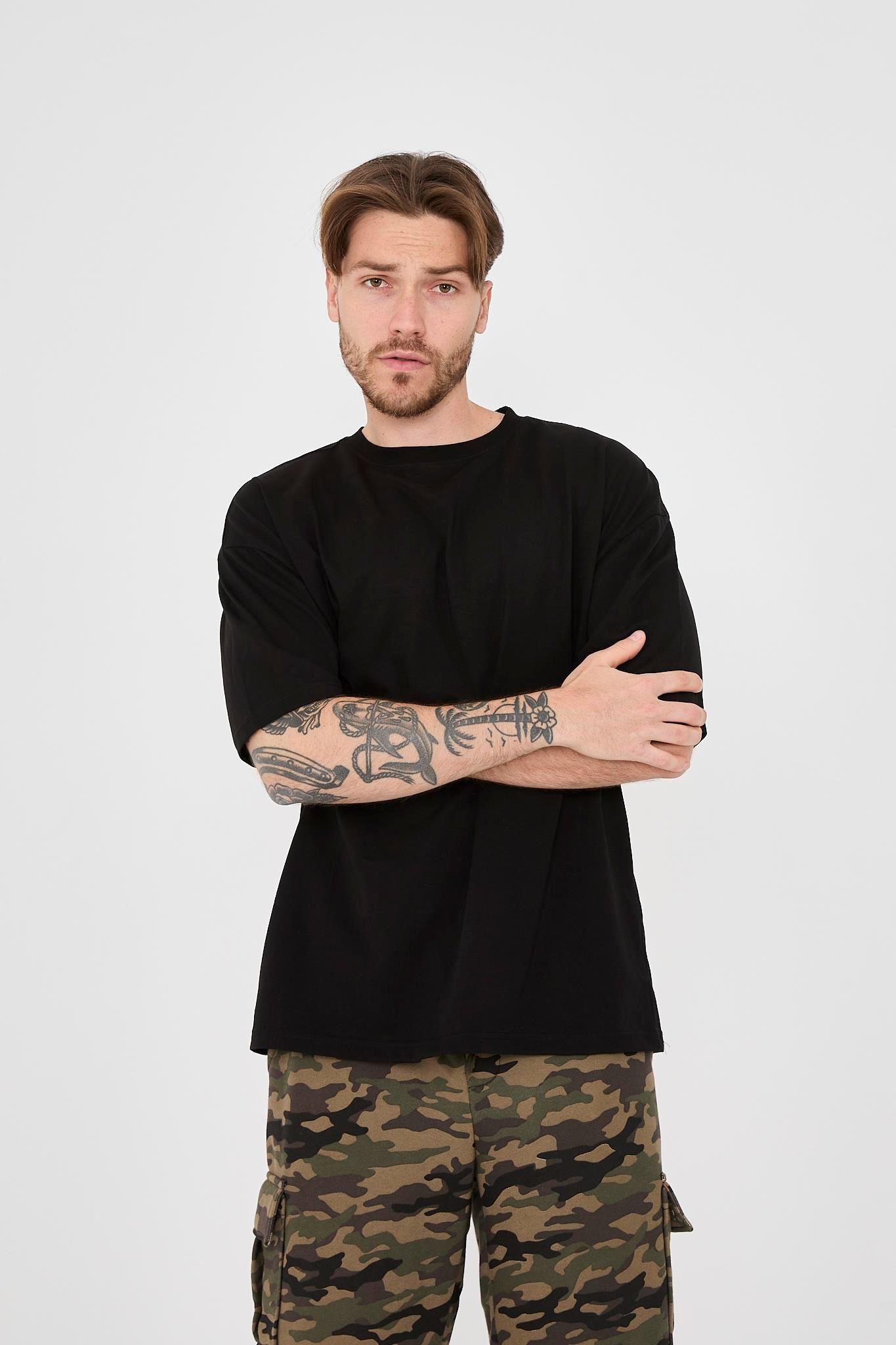 Ghetto Off Limits Basic Black Oversize T-shirt