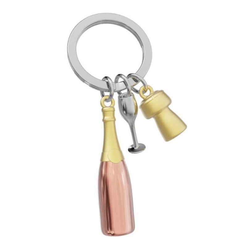 Metalmorphose Champagne Glass Keyring