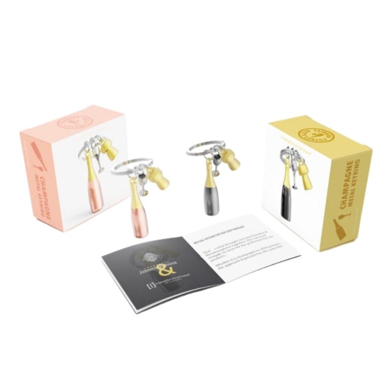 Metalmorphose Champagne Glass Keyring