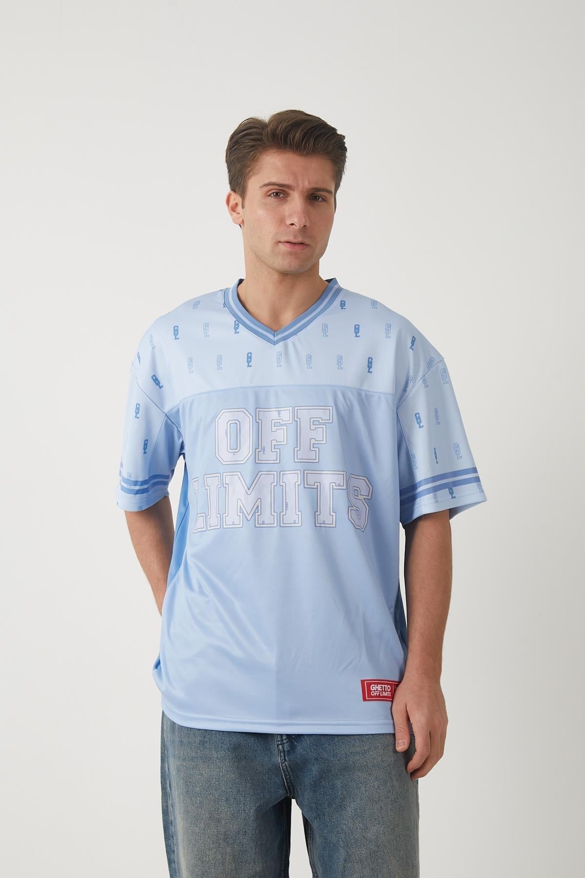 Ghetto Off Limits Monogram Blue Jersey