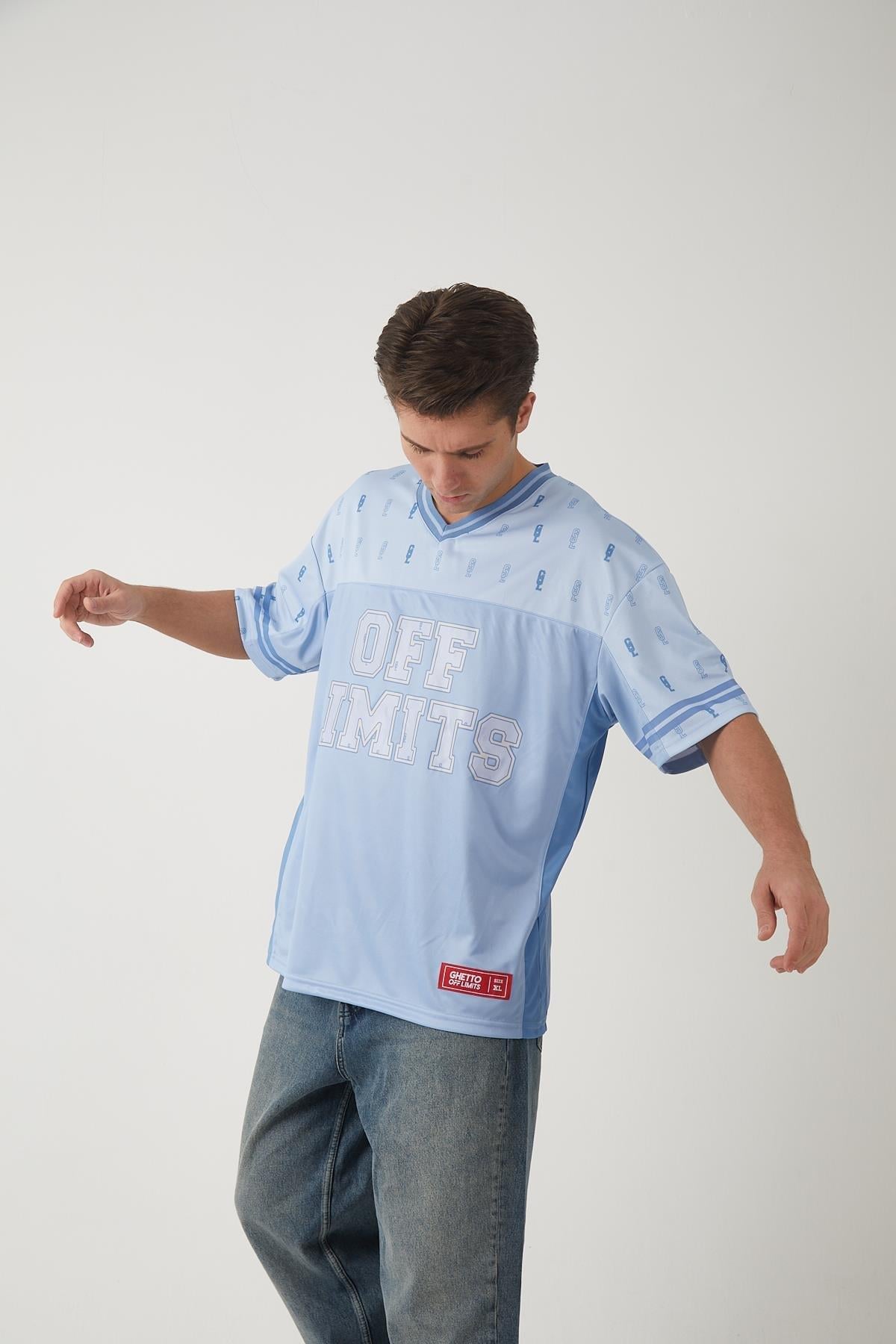 Ghetto Off Limits Monogram Blue Jersey