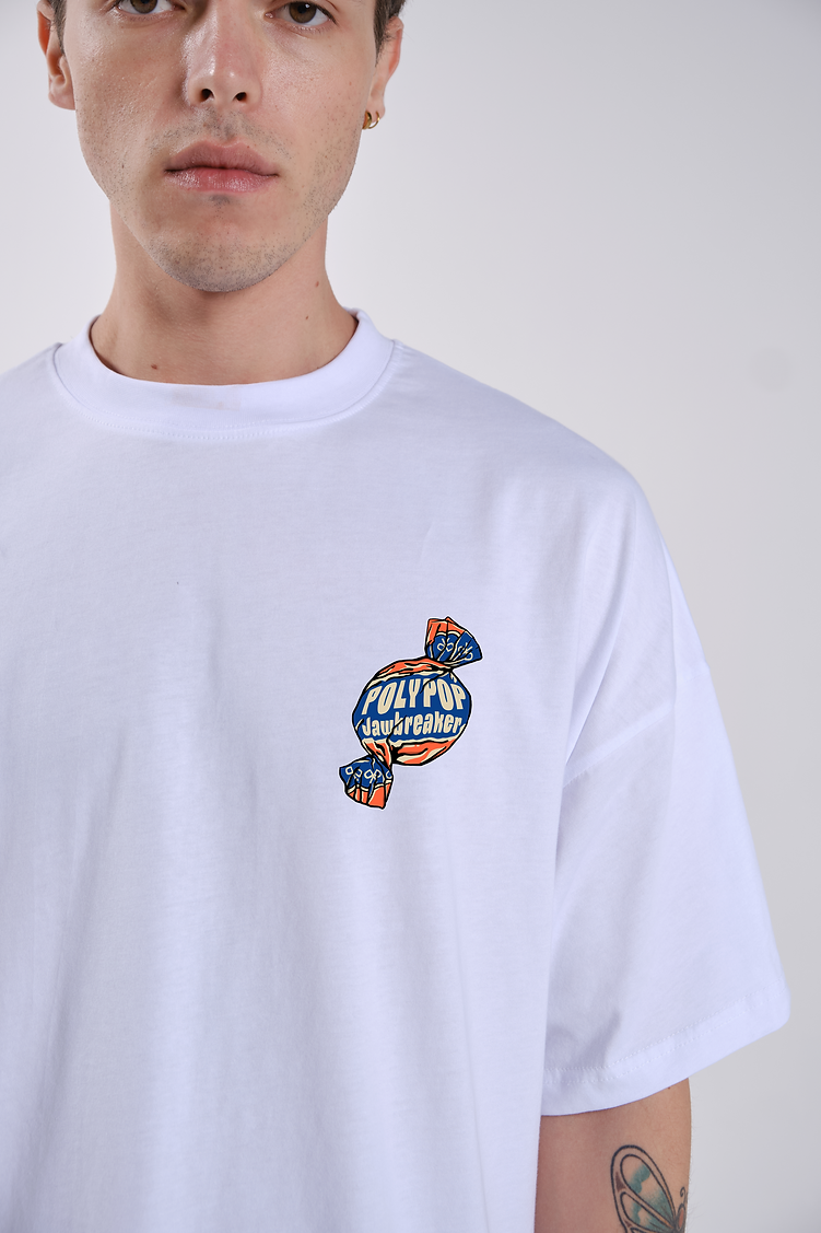 Polypop Jawbreaker Regular Fit White T-Shirt