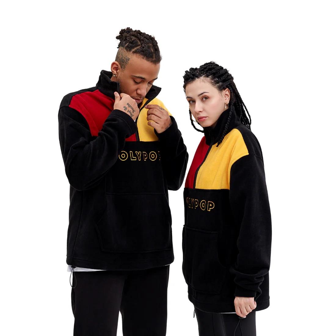 Polypop Yellow/Burgundy/Black Fleece