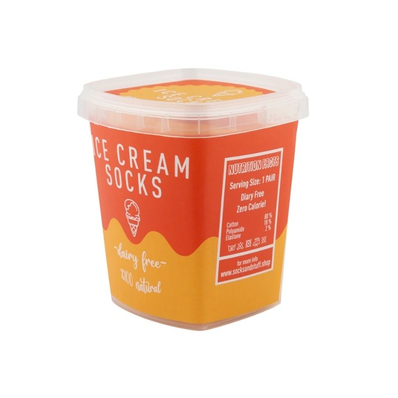 Socks+Stuff Ice Cream Socks Orange-Yellow