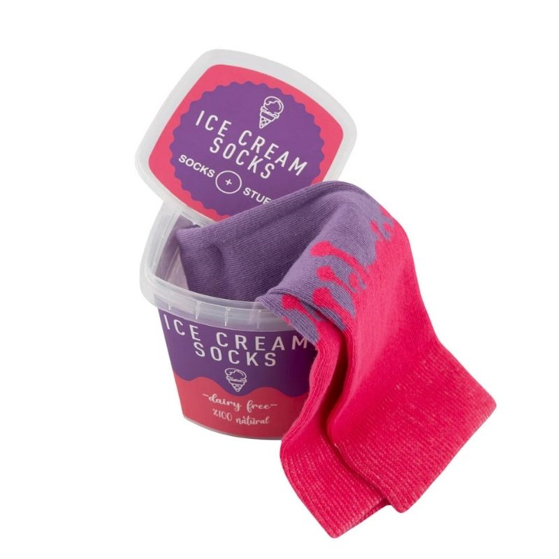 Socks+Stuff Ice Cream Socks Pink-Purple
