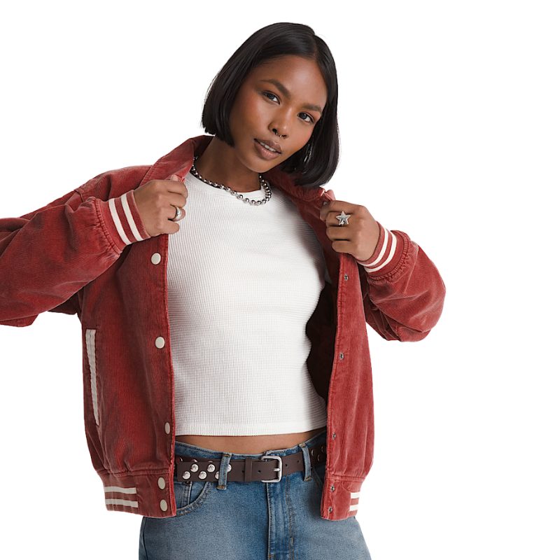 Vans Milliken Varsity Jacket Poppy Ember