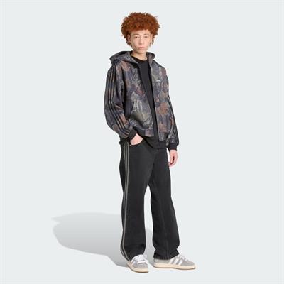 Adidas Kamuflaj Kapşonlu Tam Boy Fermuarlı Üst