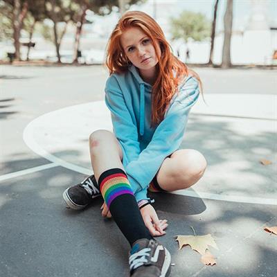 American Socks Rainbow Pride Black Mid High Çorap