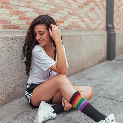 American Socks Rainbow Pride Black Mid High Çorap