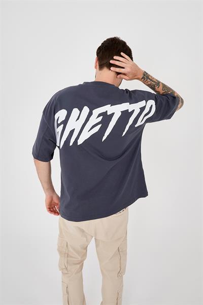 Ghetto Off Limits Back Printed Smoked Oversize T-shirt