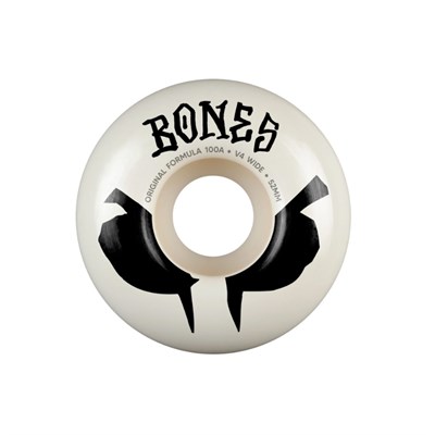 Bones 100s Og Formula Skateboards White 52MM V4 100A Wheels