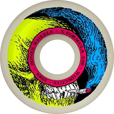 Bones X-Formula Smokin Skull 53 MM V6 Widecuts 99A Kaykay Tekerlek Seti