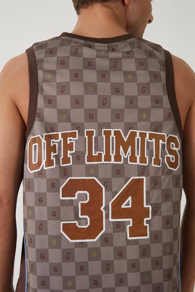 Ghetto Off Limits Checkered Athlete Beige Jersey