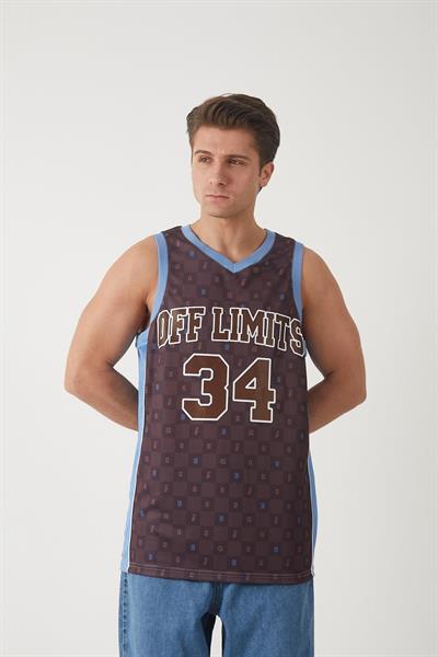 Ghetto Off Limits Checkered Athlete Brown Jersey