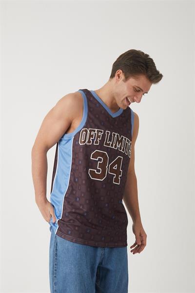 Ghetto Off Limits Checkered Athlete Brown Jersey