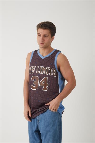 Ghetto Off Limits Checkered Athlete Brown Jersey