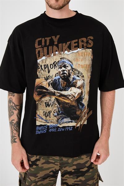 Ghetto Off Limits City Dunkers Black Oversize T-shirt