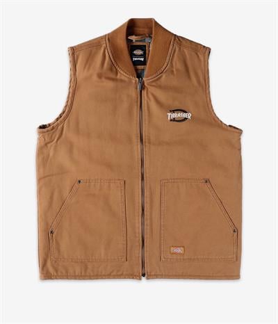 DICKIES X THRASHER LOGO VEST (BROWN DUCK)