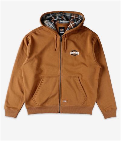 DICKIES X THRASHER THROUGH ZIP-SWEATSHIRT AVEC SWEATSHIRT (BROWN DUCK)