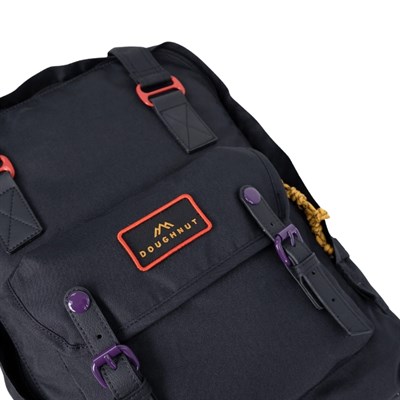 Doughnut Macaroon Large Happy Camper Series Backpack Black 
