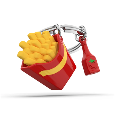 Metalmorphose French Fries And Ketchup Anahtarlık