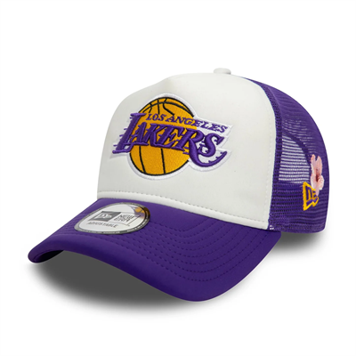 New Era Lila LA Lakers NBA Flower 9FORTY A-Frame Trucker Şapka