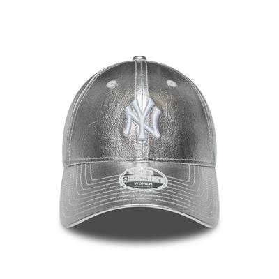 New Era Yankees Womens MLB Metallic Silver 9FORTY Ayarlanabilir Şapka