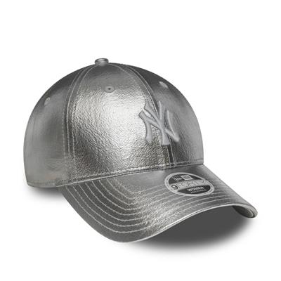 New Era Yankees Womens MLB Metallic Silver 9FORTY Ayarlanabilir Şapka