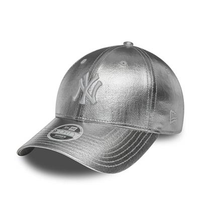 New Era Yankees Womens MLB Metallic Silver 9FORTY Ayarlanabilir Şapka