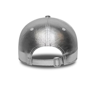 New Era Yankees Womens MLB Metallic Silver 9FORTY Ayarlanabilir Şapka