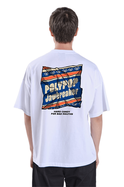 Polypop Jawbreaker Regular Fit White T-Shirt