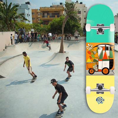 Push 8.25 India MLSL Yellow Skateboard Kaykay