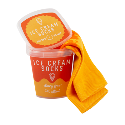 Socks+Stuff Ice Cream Socks Orange-Yellow