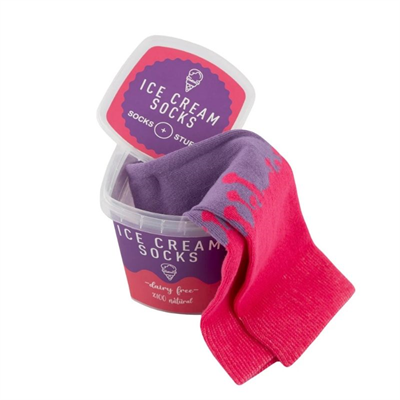 Socks+Stuff Ice Cream Socks Pink-Purple