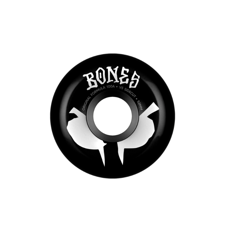 Bones 100s Og Formula Skateboards Black 53MM V5 100A Wheels