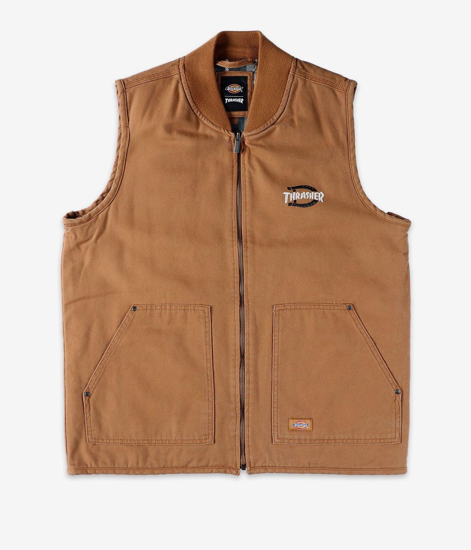 DICKIES X THRASHER LOGO VEST (BROWN DUCK)
