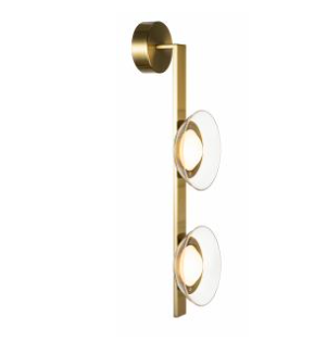 3605/2+845 PLATED GOLD/AMBER GLASS