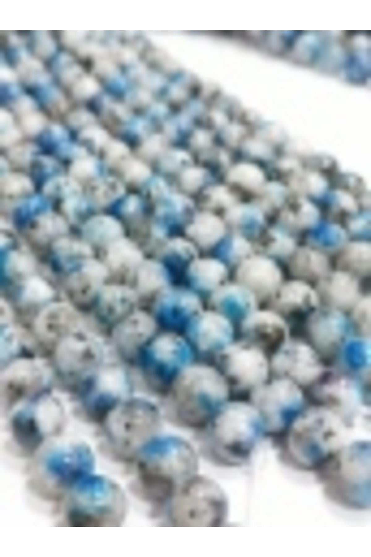 10DİZİ RAİNDROP AZURİT DOĞAL TAŞ DİZİSİ 8 MM DOĞALTAŞ
