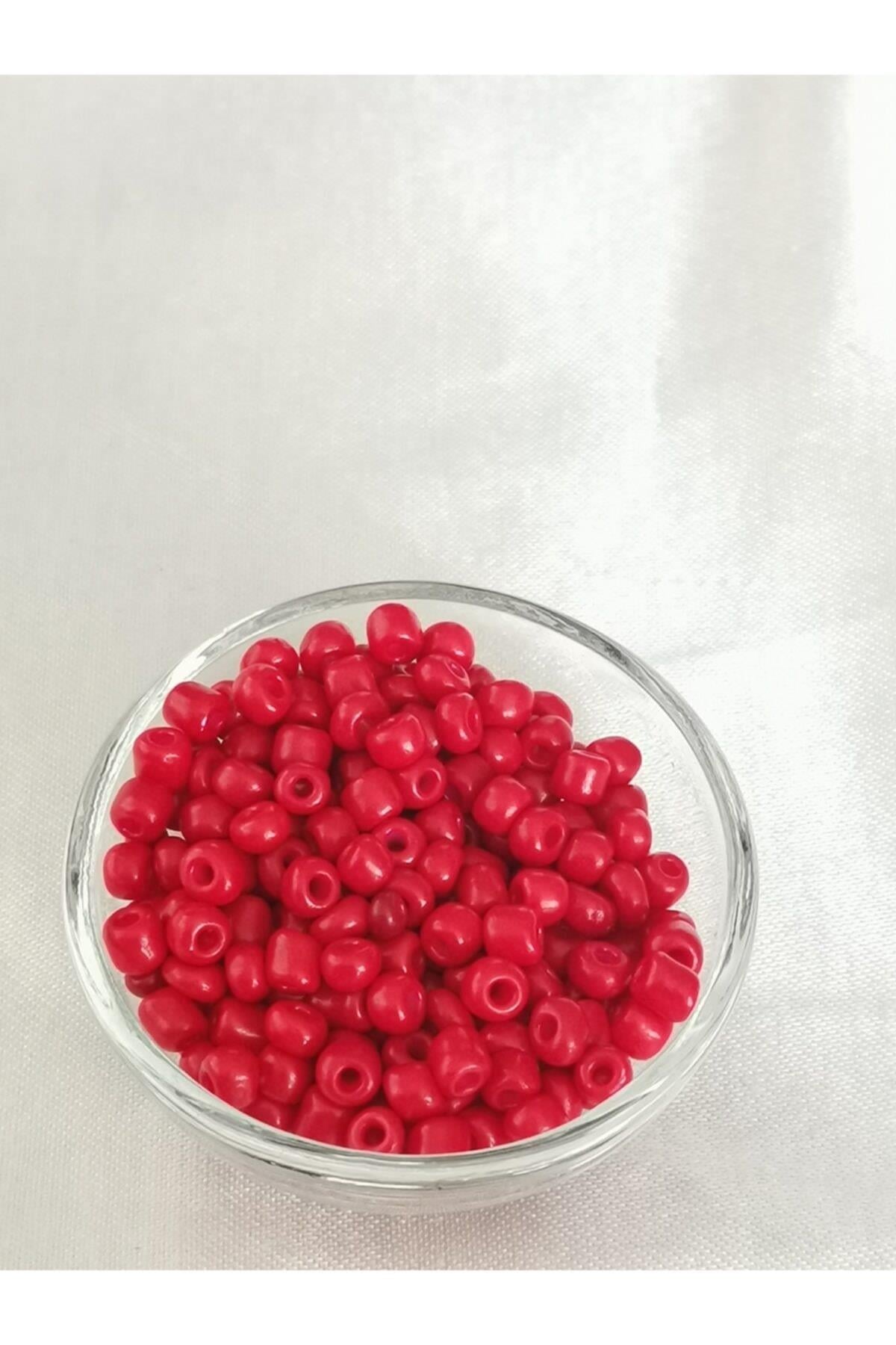 4 Mm Kırmızı Renk Iri Kum Boncuk,takı Yapım Boncuğu