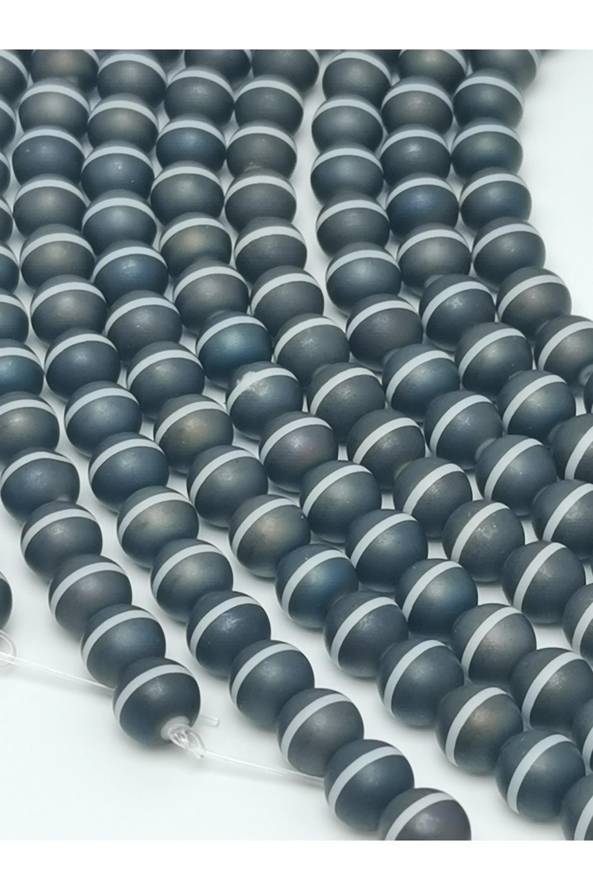 Çizgili Oniks Doğal Taş Dizisi 8mm Doğaltaş