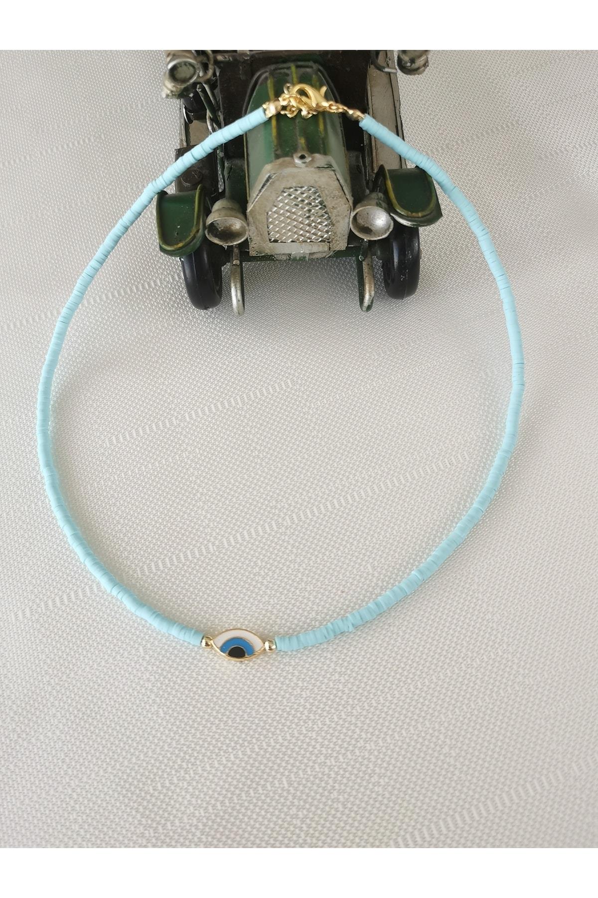 Fimo Boncuklu Nazar Gözlü Kolye