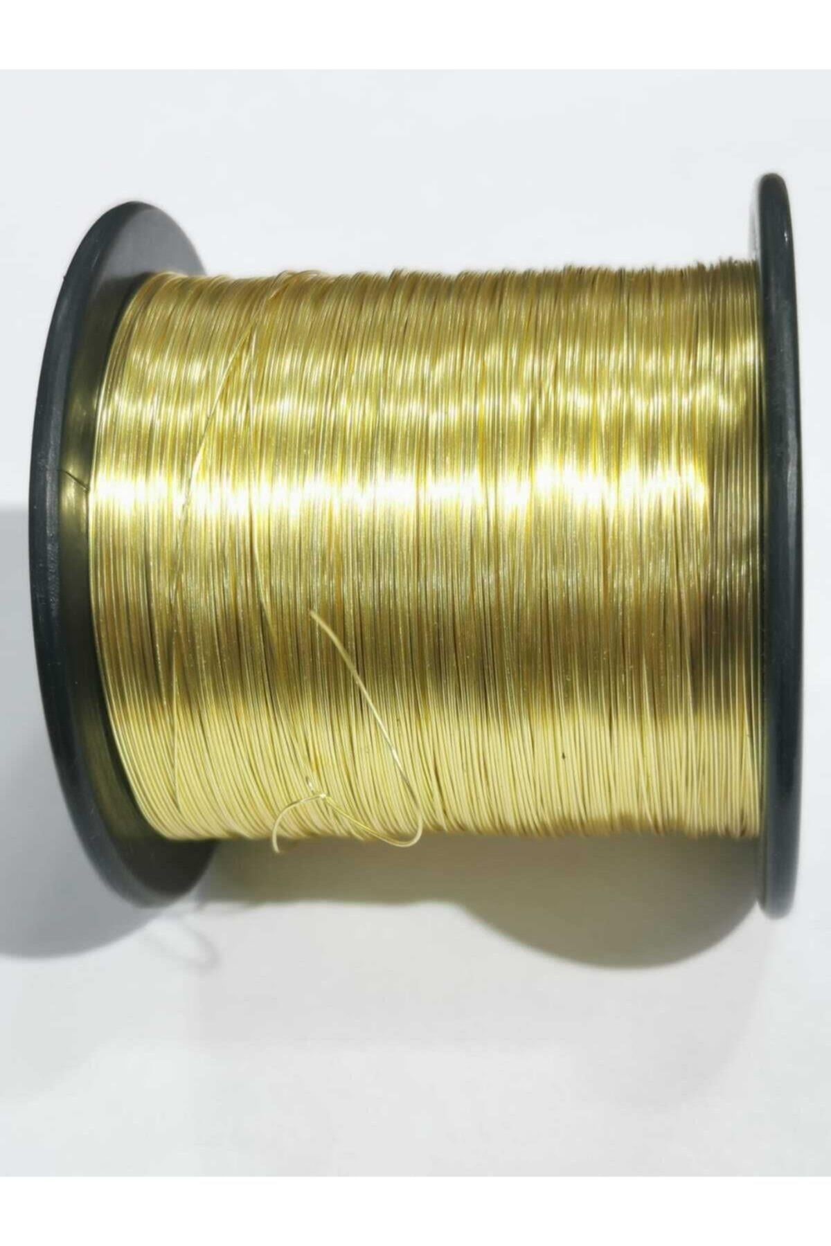 Gold Renk 0,40 Mm Vernikli Flografi Teli 500 Gr.