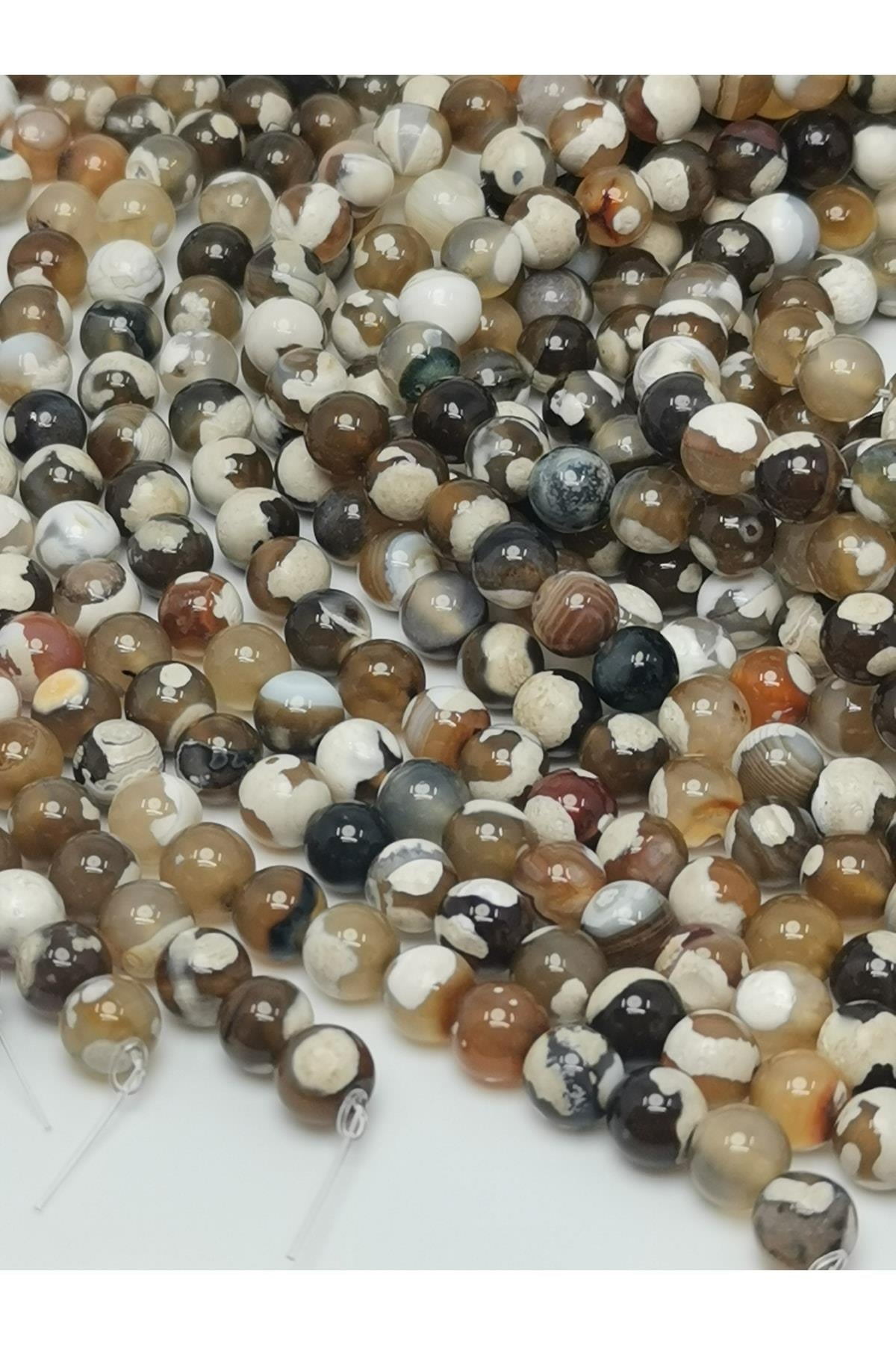 Tibet Akik Doğal Taş Dizisi 8mm Doğaltaş