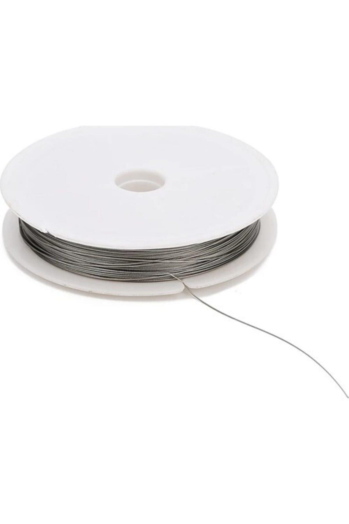 0,45 Mm Çelik Tel (1 Bobin ), Boncuk Hayalet Teli Takı Malzemesi Teli