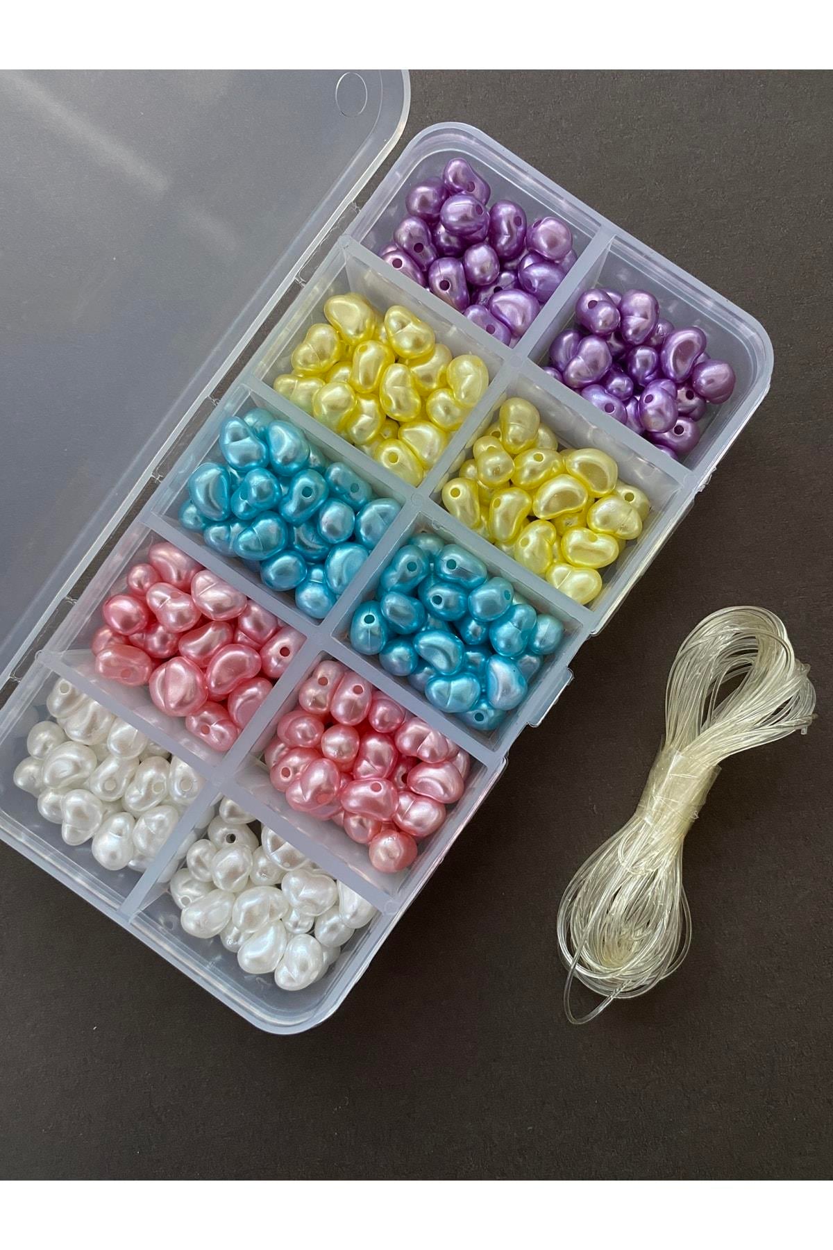 10lu Organizer Kutuda Incili Takı Hobi Set