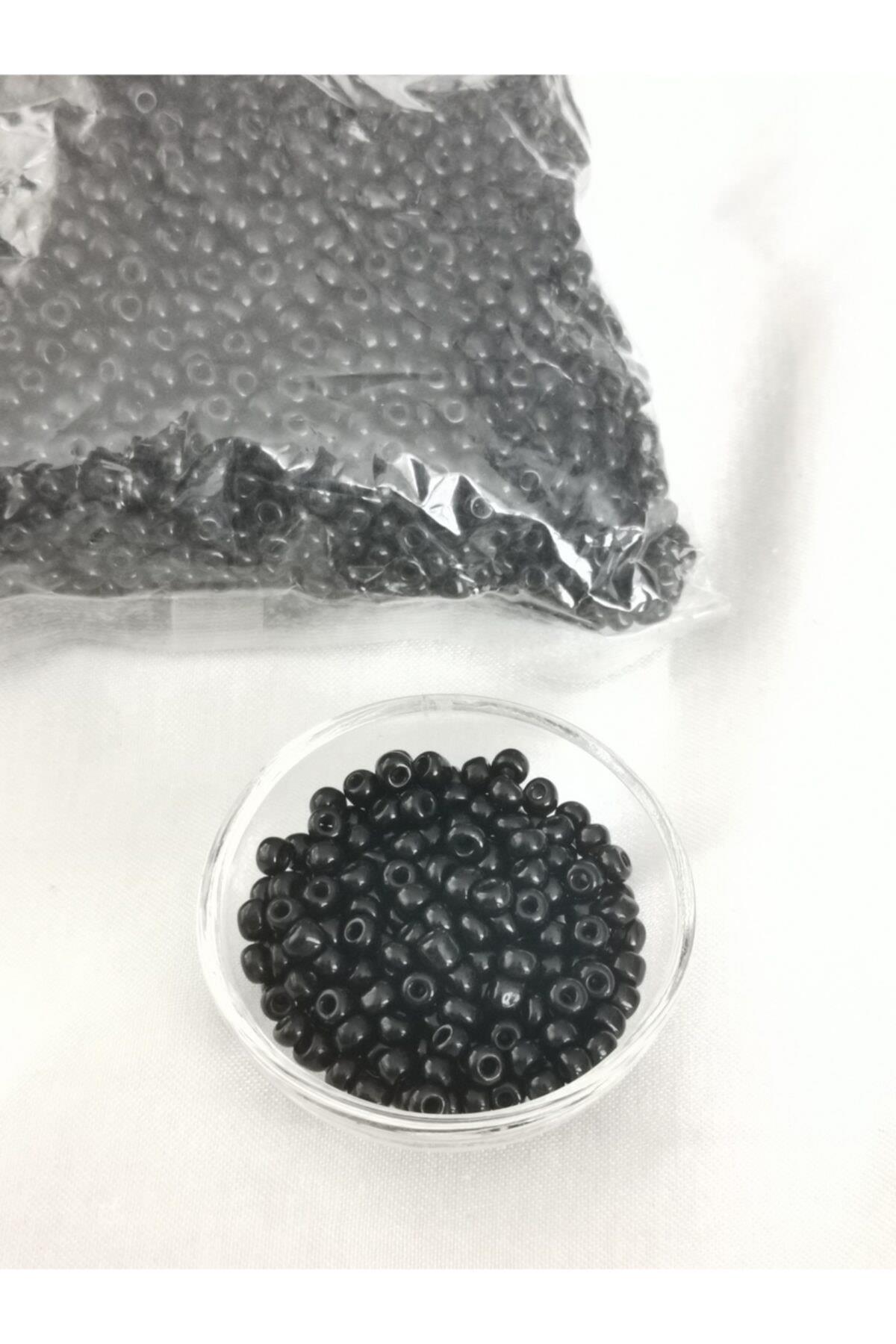4 Mm Siyah Renk Iri Kum Boncuk,takı Yapım Boncuğu