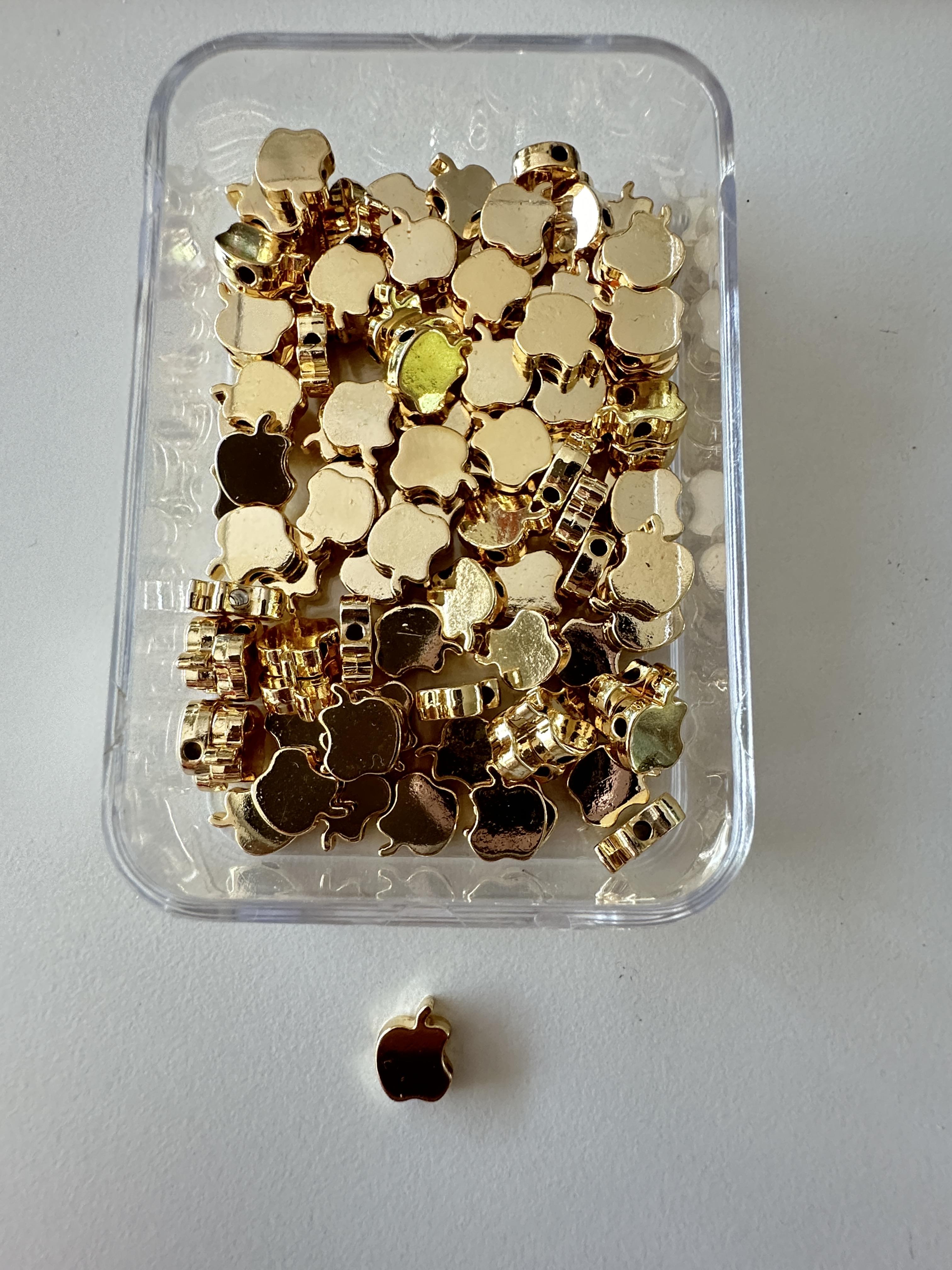 Elma Desenli Kaplama Takı Yapım Ara Aparatı 10 Gr,takı Yapım ,malzemetı 10 gram takı Yapım ,malzeme