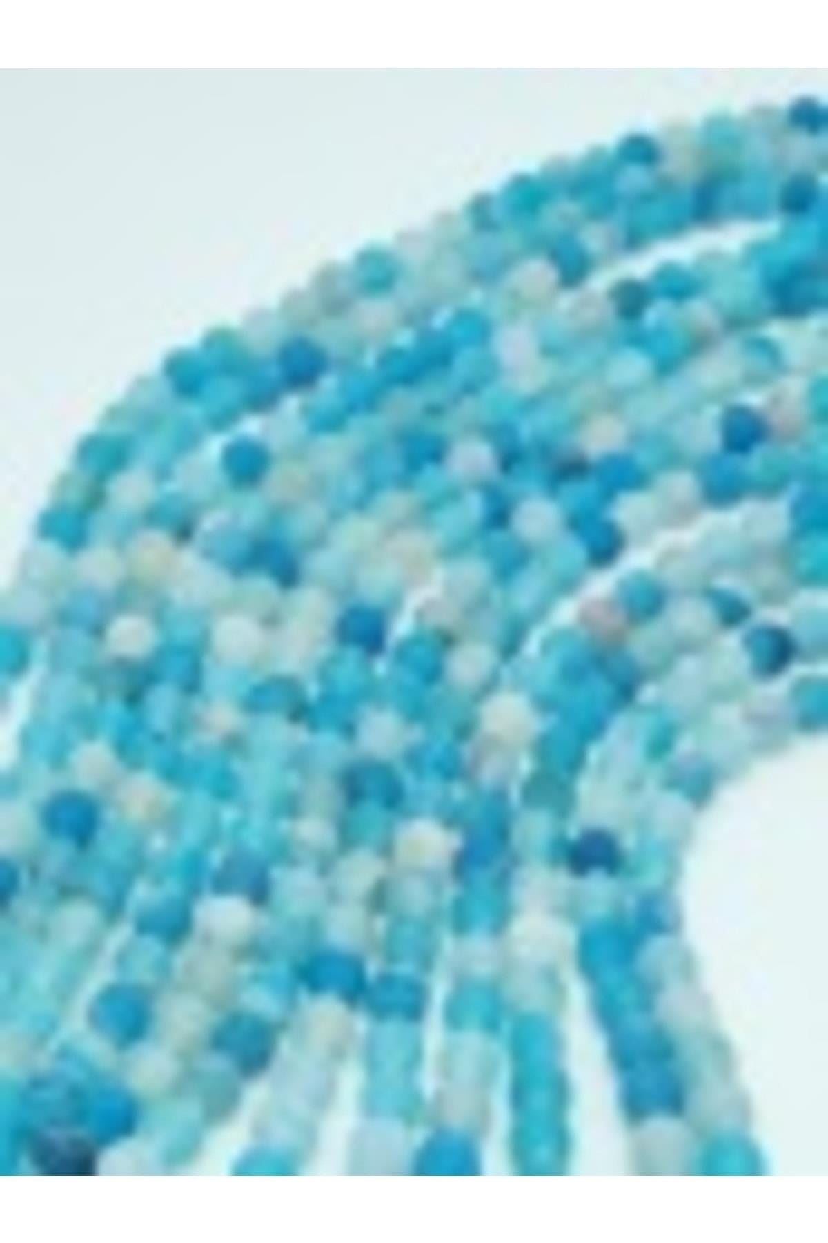 AKUAMARİN FOREST DOĞAL TAŞ DİZİSİ 8MM DOĞALTAŞ 10 DİZİ