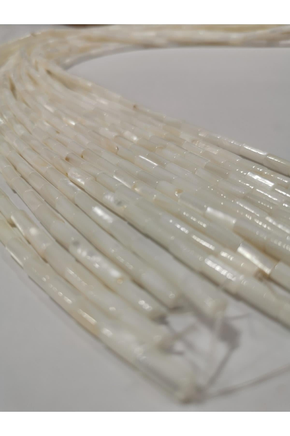 Beyaz Boru Sedef Dizisi 15x4 Mm