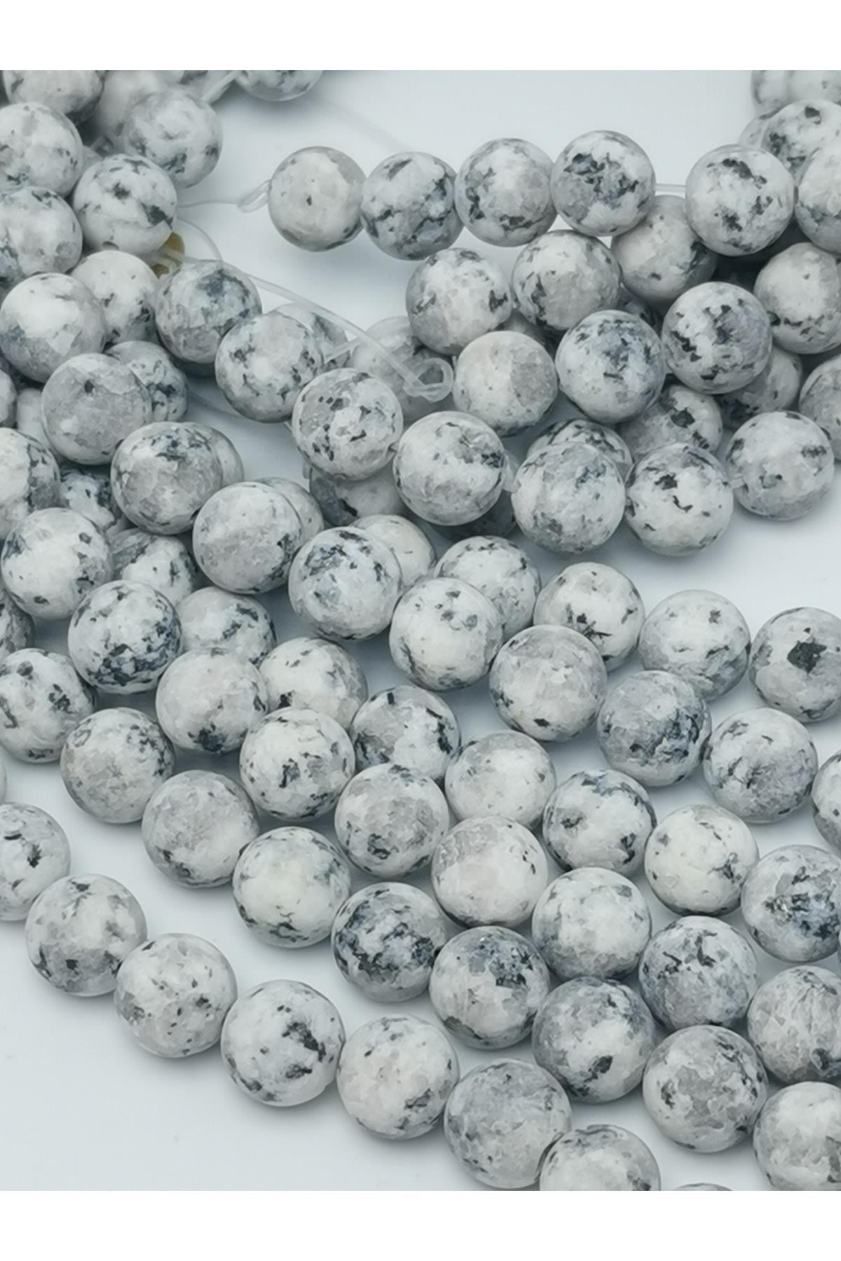 Beyaz Jasper Doğal Taş Dizisi 8mm Doğaltaş Takı Yapımı